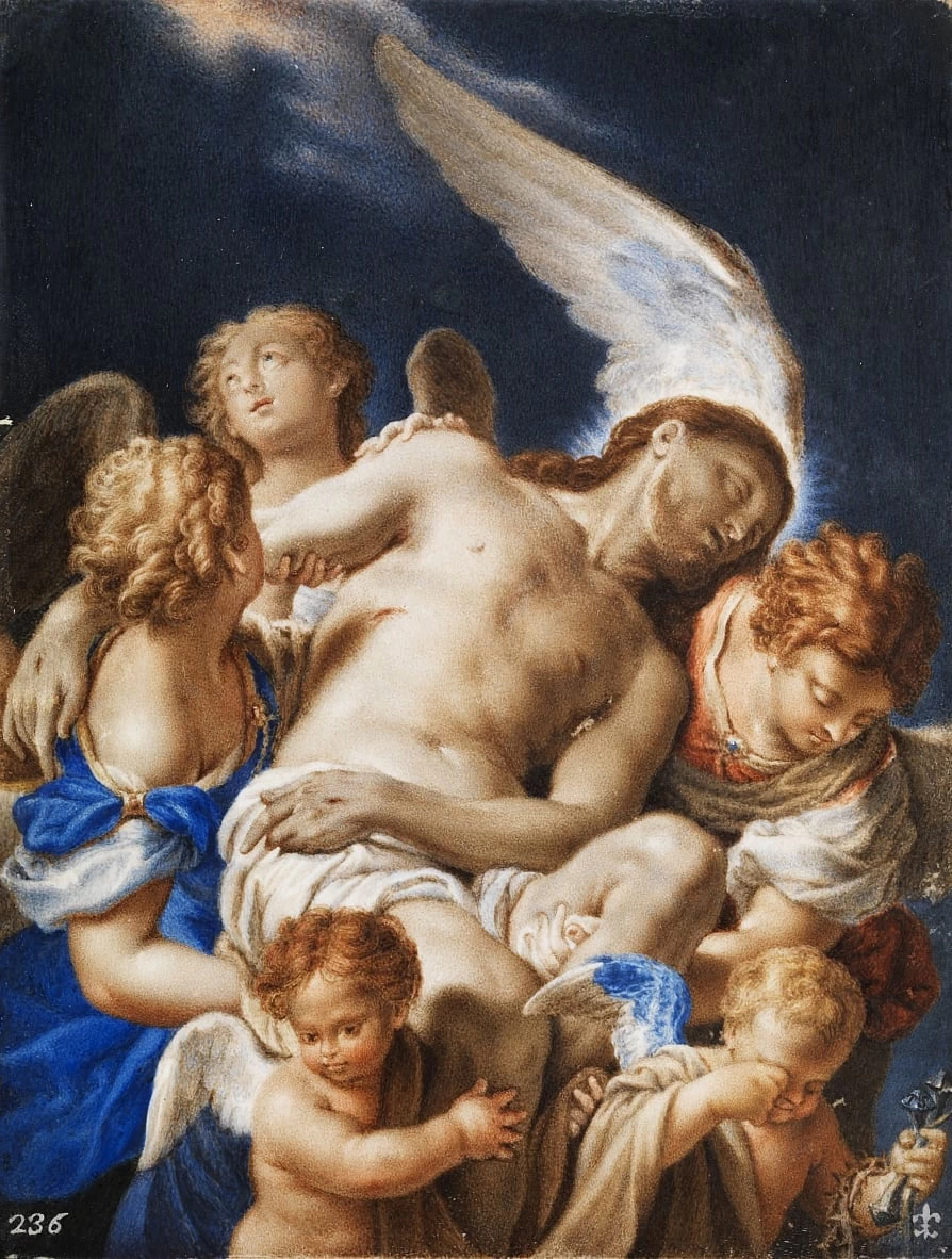 Cristo morto sorretto dagli angeli - Louvre, Parigi